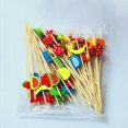 thumbnail image 1 of Selección de cócteles, 50 palitos de bambú decorativos para fiestas con forma de flamenco, palillos de dientes con forma de piña con forma de flamenco, selección de bebidas para cócteles, 1 of 5