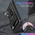 thumbnail image 4 of Design for Google Pixel 8 Pro Phone Case with Screen Protector Ring Holder Kickstand Heavy Duty Rugged Shockproof Military Grade Bumper Protective Cover for Women Men Girls 6.7 inch Black, 4 of 14