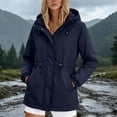 thumbnail image 3 of Windbreaker Jacket Women Spring Fall Long Sleeve Windproof Waterproof Zip Up Hooded Travel Hiking Jackets with Pockets, 3 of 5