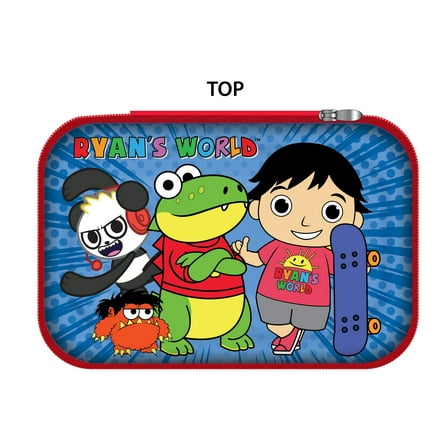 Ryan's World Pencil Cases with Plastic Zipper, Blue