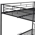 thumbnail image 6 of Bunk Bed with Shelf Underneath ,Steel Bunk Bed with Guardrails Can be Converted into 2 Platform Beds, Full Over Full Bunk Bed with Ladder for Bedroom, 6 of 7