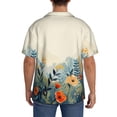 thumbnail image 3 of Pofeuu Floral Mountain Landscape Print Mens Casual Short Sleeve Shirts Beach Summer Spread Collar Pocket Tops Men's Casual Short-sleeved Shirt-XX-Large, 3 of 5
