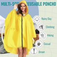 thumbnail image 4 of Chubasquero cortavientos amarillo XL, mochila de viaje, e-bike, ciclismo, senderismo, cortavientos, poncho de lluvia, 4 of 5