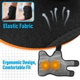 thumbnail image 6 of Ankle Heating Pad with Massage, 2Pcs Cordless Foot and Ankle Massager, Ankle Brace Wrap Warmer with 6 Heat & 3 Vibration, 3 Timer Settings, Gift for Men and Women, Black, 6 of 13