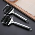 thumbnail image 6 of Stainless Steel Noodle Lattice Roller, Pasta Noodle Cutter, Dough Cutter with Comfort Handle, Pasta Spaghetti Maker for Kitchen Cooking Tools, 1 Pcs, 8.66x2.76", 6 of 8