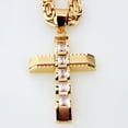 thumbnail image 4 of Collar con colgante de cruz clásica de acero inoxidable y titanio para hombre y mujer, 4 of 6