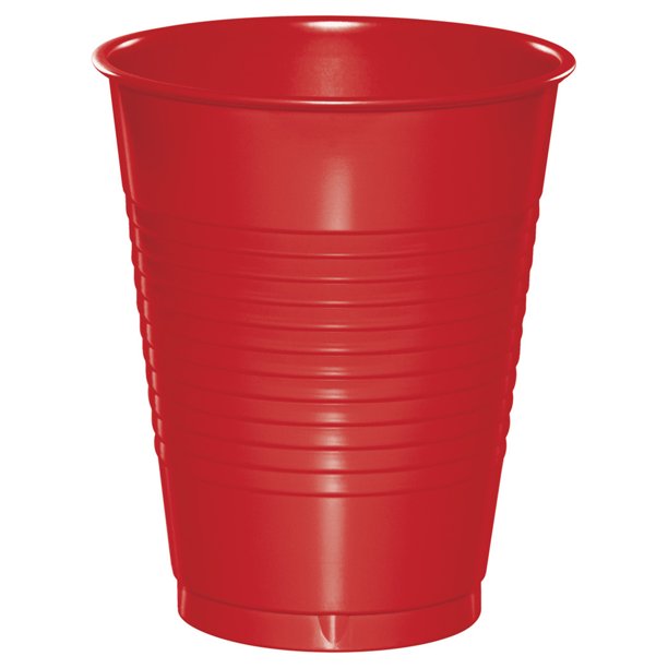 Classic Red 16 oz Plastic Cups for 20 Guests - Walmart.com - Walmart.com