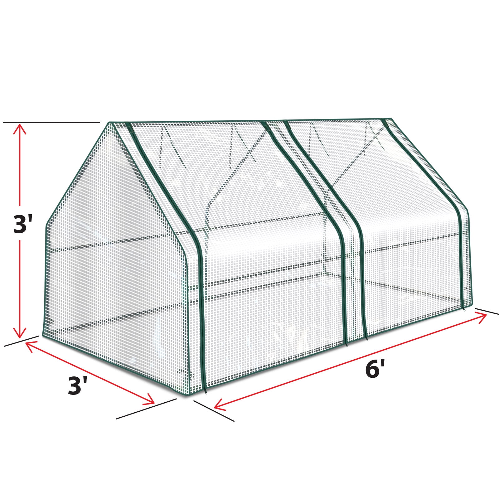 Sunrise Garden Flower Greenhouse Portable Mini Greenhouse House Yard for Plants/Vegetables (3'x6'x3')