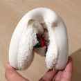 thumbnail image 3 of Pantuflas rosa esquelética felpa Halloween suaves para hombres y mujeres 40-41, 3 of 9