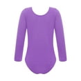 thumbnail image 2 of vastwit Girls Fleece Lined Bodysuit Long Sleeve Ballet Leotard Kids Dance Undergarment Thermal Purple 140, 2 of 7