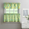 thumbnail image 1 of Boho Country Curtains 24 Inch - 3 Panel Rustic Farmhouse Set with Vintage Blooming Botanicals, Rod Pocket Kitchen Window Drapes, 1 of 5