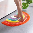 thumbnail image 1 of Alfombrilla de ducha semicircular Alfombrilla de ducha antideslizante Alfombrilla de baño de microfibra antracita para baño Cocina Alfombrilla de suelo Tamaño 50 x 80 cm JFHHH pequeña, 1 of 5