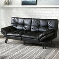 thumbnail image 2 of Convertible Futon Sofa Bed, Modern Sleeper Sofa with Adjustable Armrests, 2 of 7