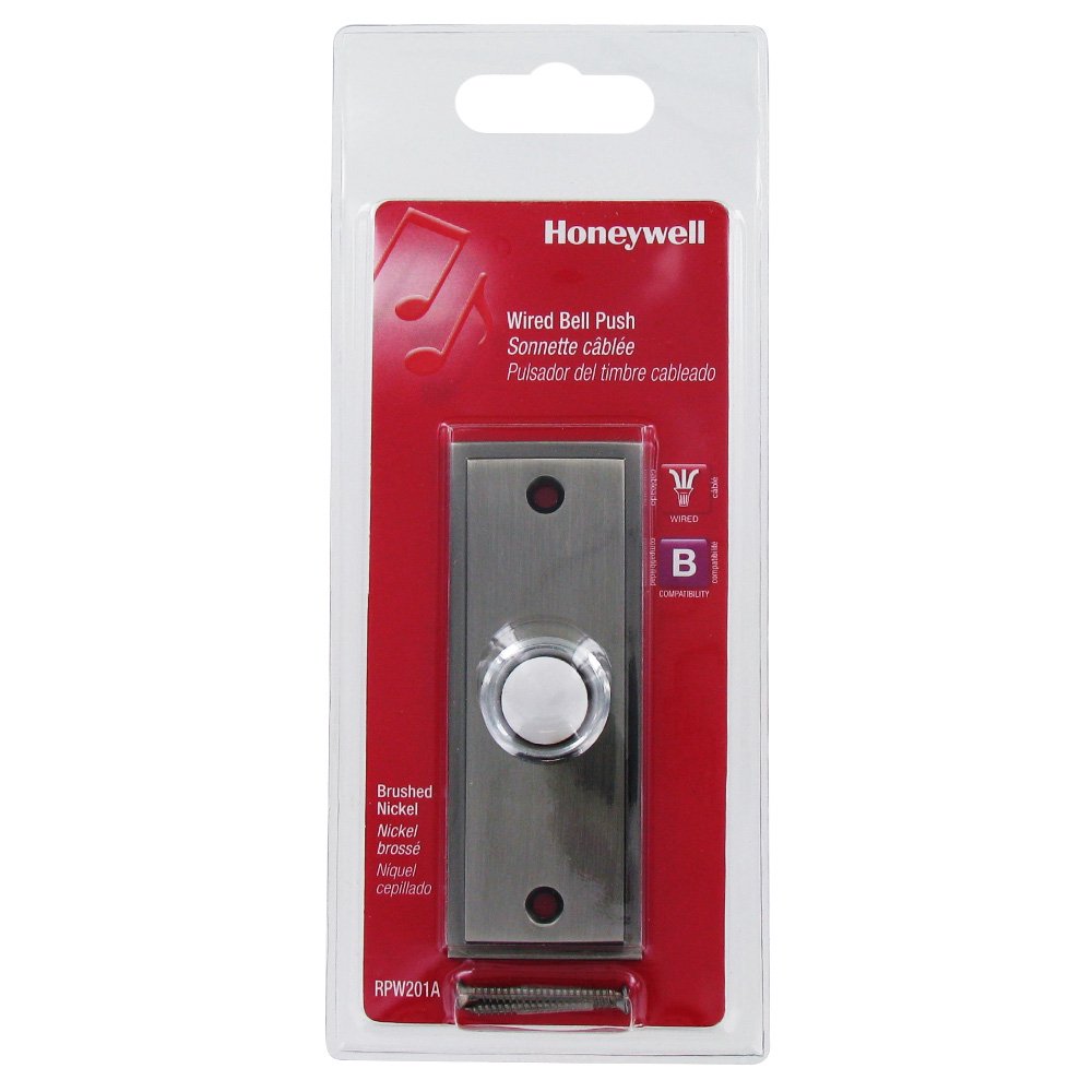 Honeywell Wired Illuminated Push Button for Door Chime, RPW201A1001/A