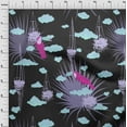 thumbnail image 4 of oneOone Polyester Spandex Black Fabric Tropical Toucan Bird With Clouds Quilting Supplies Print Sewing Fabric By The Yard 56 Inch Wide, 4 of 4