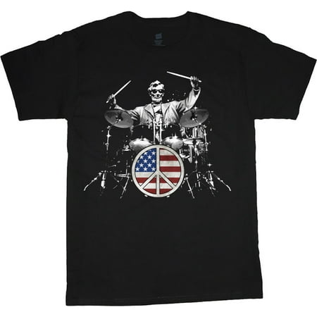 Abe Lincoln American Flag Drum Kit Decal Tee Drummer Gifts