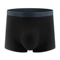 thumbnail image 1 of B91xZ Boxers Comfort Long Length Boxer Brief Underwear,Black 4XL, 1 of 4