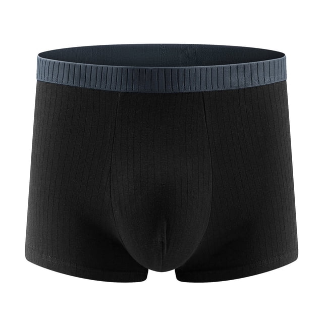 B91xZ Boxeurs en Coton pour Hommes Boxeurs en Maille avec Poche, Noir TG