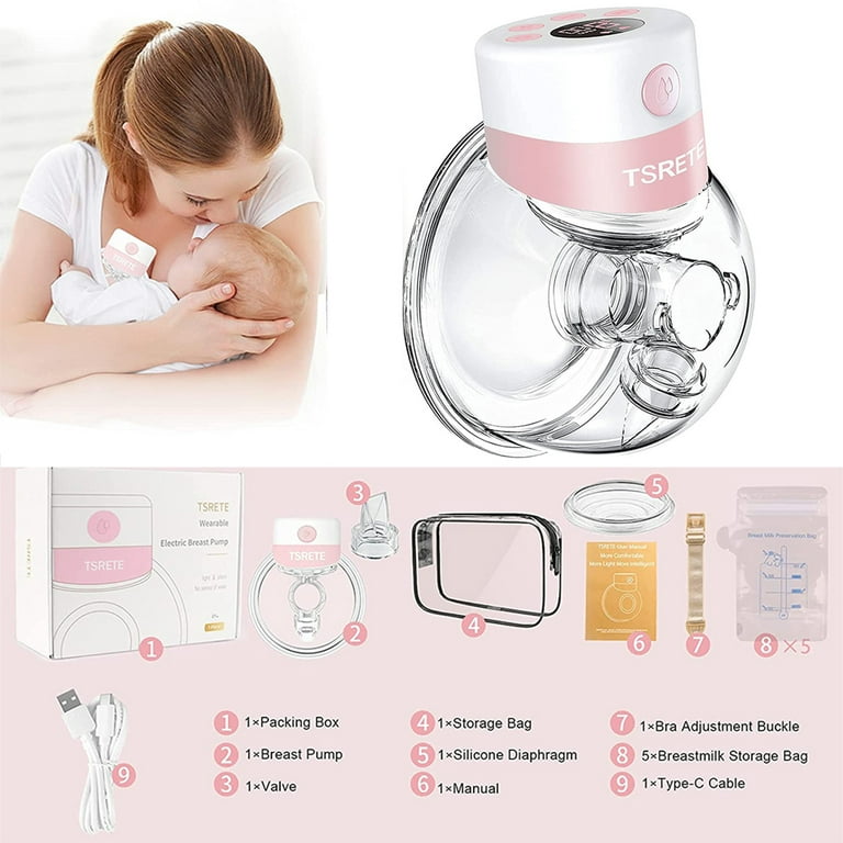 Double White Breast Pump Hands Free，Wearable Electric Breast Pump and Breast  Milk Collector, Milk Catcher Bundle - Yahoo Shopping