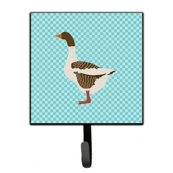 Carolines Treasures BB8077SH4 Pomeranian Rogener Goose Blue Check Leash or Key Holder, 4.25 x 1 x 7 in.