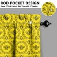 thumbnail image 5 of Kitchen Curtains 24 Inch Short - 3 Panel Set with Cute Bumble Bee and Honeycomb Print, Rod Pocket Window Curtain, 100% Polyester for Bee Lovers, Farmhouse, Kitchen, Living Room, Easy Wash, 5 of 6