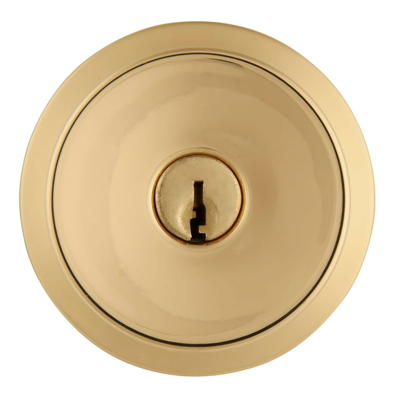 Brinks, Keyed Entry Tulip Doorknob and Deadbolt Combo, Satin