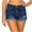 Blue, variant on Denim Shorts Women,Women's Juniors Mid Rise Jean Shorts Folded Hem Denim Shorts for Women