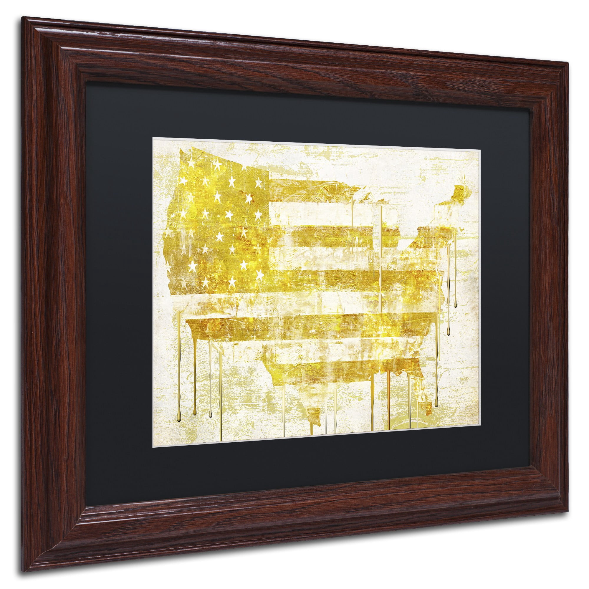 Trademark Fine Art "American Dream I" Canvas Art by Color Bakery, Black Matte, Wood Frame