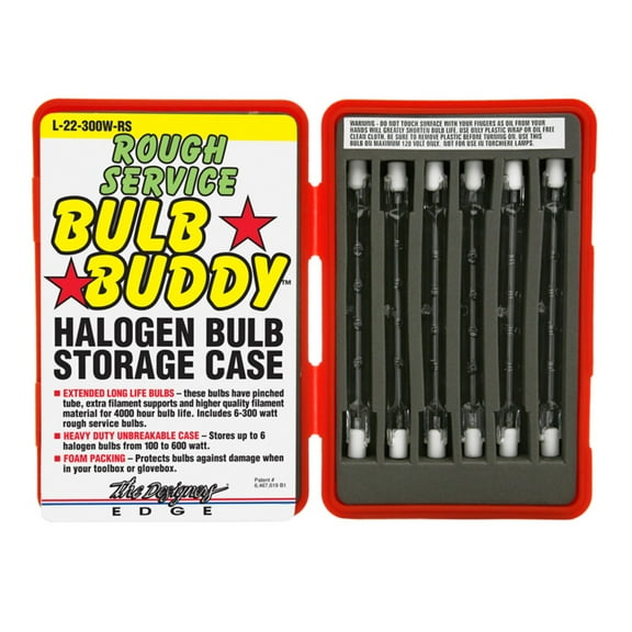 Designers Edge L22 Rough Service Work Light Replacement T-3 Bulbs with Hard Case