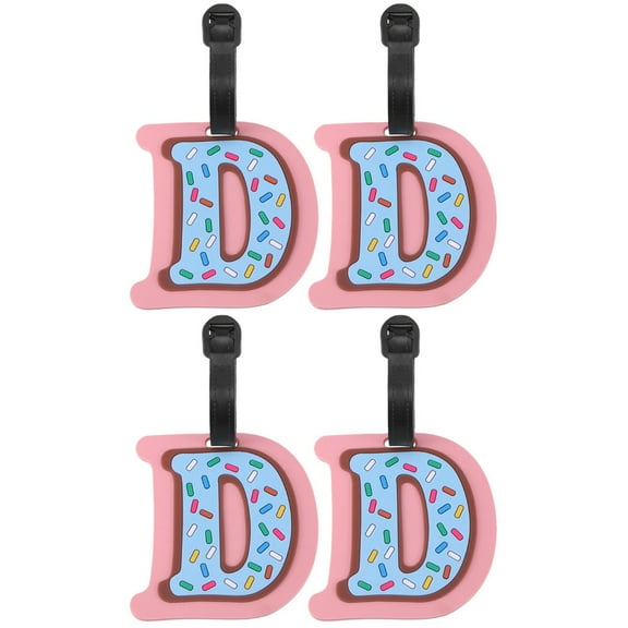 MLINS 4 Pcs  Luggage Tag for Suitcases Handbag Tag Letter Luggage Hanging Labels Tags for Checked Luggage