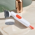 thumbnail image 4 of Dishwashing Brush with Handle, Scratch-Free dishwashing Brush, Plate Brush, soap Dispenser, Kitchen Tableware, Pot, Sink Cleaning Set, 1 Set, 8.82x2.56", 4 of 8