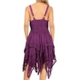 thumbnail image 2 of Sakkas Samsa Women's Sleeveless Casual Boho Flared Pixi Stonewashed Midi Dress - Purple - S-M, 2 of 5