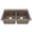 Concrete, variant on Karran Drop-in Quartz Composite 33 in. 1-Hole 50/50 Double Bowl Kitchen Sink in Brown
