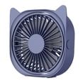 thumbnail image 5 of Frogued Silent Fan 360 Degree Rotation Mute Three-speed Adjustment Strong Wind USB Charging Cooling Portable Powerful Handheld Fan Office Accessory (Blue), 5 of 13
