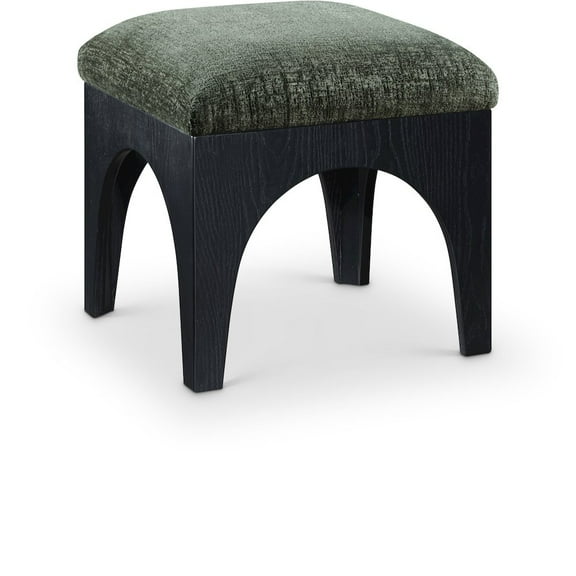 Meridina Furniture Lawson Green Chenille Fabric Upholstered Ottoman