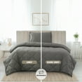 thumbnail image 3 of Lux Decor All-Season Comforter Sets Twin 2 Piece, Reversible Bedding Set with Diamond Quilted Design Comforter and 1 Pillow Sham, Lightweight & Cozy Set de Cama Gray/Dark Gray, 3 of 9