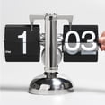 thumbnail image 3 of Digital Flip Down Clock Retro Minimalist Single Foot Mechanical Auto Flip Clock Desk Clock for Home Livingroom, 3 of 12