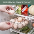 thumbnail image 6 of PET Refrigerator Drawer Storage Box Non-grid 4-8 Grid Separate Food Vegetable Fruit Fresh Containers Rectangular Box Organizer, 6 of 6