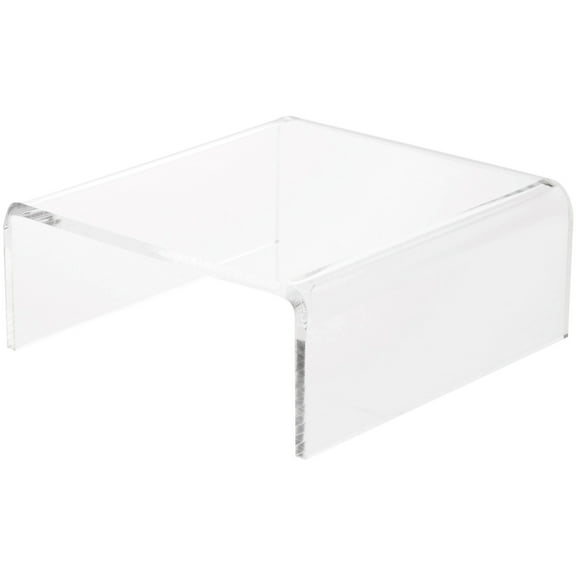 Plymor Clear Acrylic Short Square Display Riser, 2" H x 5" W x 5" D (1/8" thick)