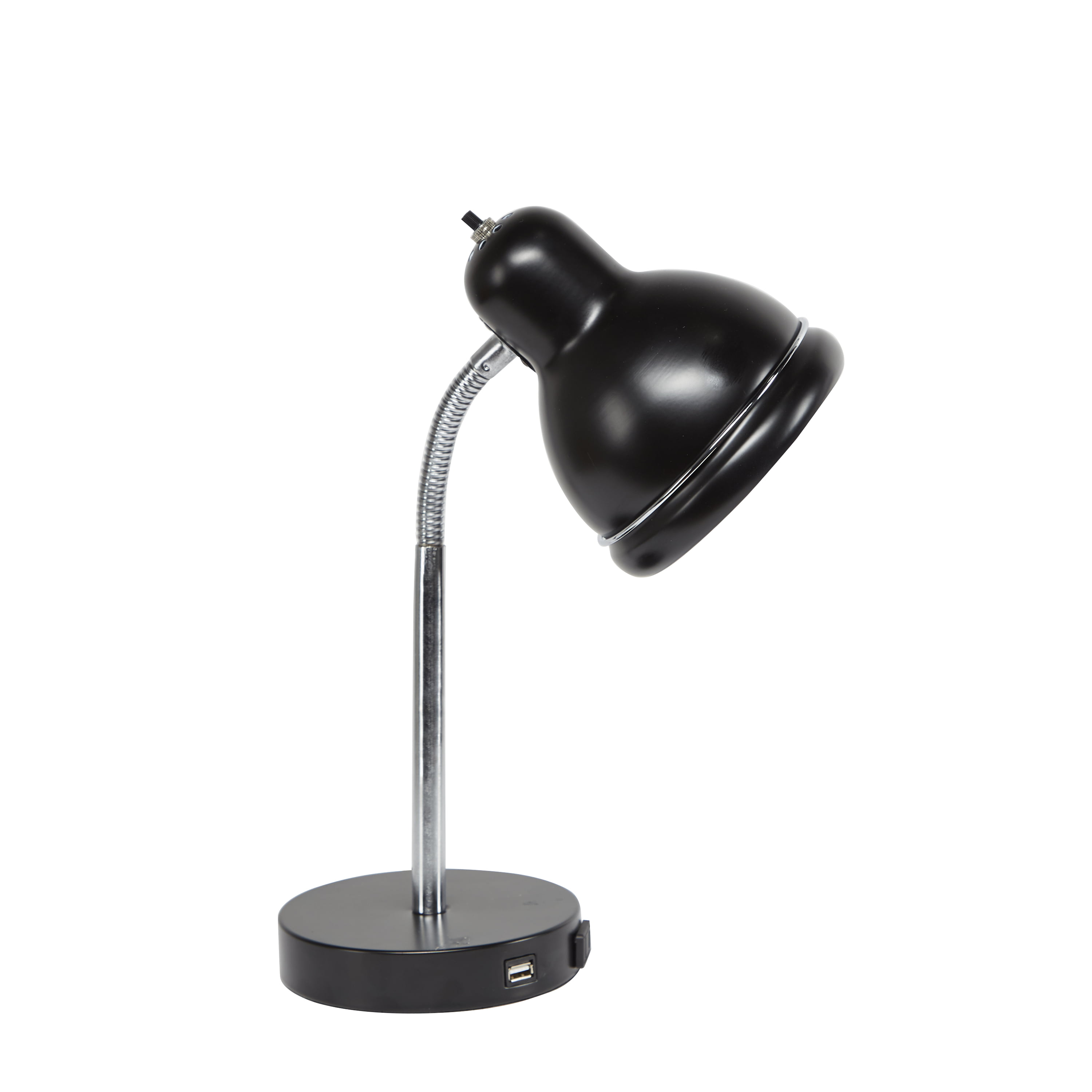 Mainstays USB Desk Lamp, Black Finish 