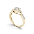 thumbnail image 3 of 1/2 Carat T.W. Diamond 10kt Yellow Gold Criss Cross Shank Single Halo Engagement Ring, 3 of 4