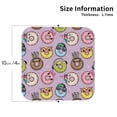 thumbnail image 2 of Lsque Cute Donuts Pattern 4" Drink Coasters Set of 4, PVC Leather Absorbent Coasters, Table Coaster Set Decorative Coffee Cup Coasters Housewarming Gift -Square, 2 of 6