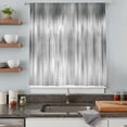 thumbnail image 4 of Grey Sheer Curtains 45 Inch Length, Light Filtering Voile Curtain Panel, Modern Abstract Art Ombre Striped Rod Pocket Drapes Window Treatments for Living Room Bedroom 52"x45", 4 of 9