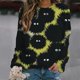 thumbnail image 2 of Sudadera para mujer Otoño Sudaderas Moda Impreso Camiseta suelta Blusa de manga larga Cuello redondo Tops casuales Odeerbi ODB-5, 2 of 5