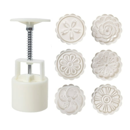

Plastic Mooncake Mold 75g Cherry Blossoms Stamp Biscuit Cookie Cutter Mould DIY Baking Tool for Mid-Autumn Festival