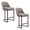 Espresso-gray, variant on Bowery Hill Barrel Back Metal Counter Stool Set in Gray/Espresso