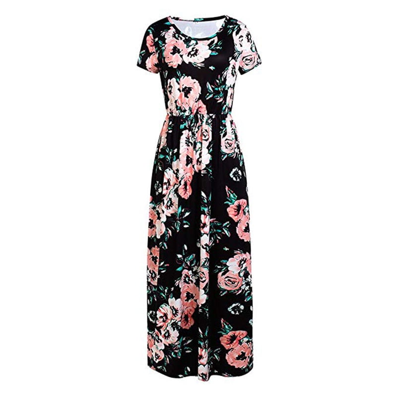 floral maxi dress walmart