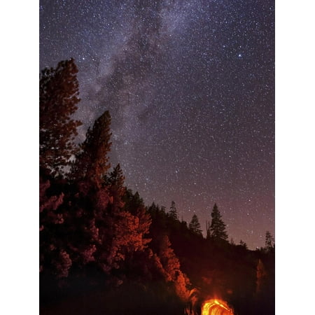 Milky Way Over Mountain Tunnel in Yosemite National Park Print Wall Art By Stocktrek (Best Place To See Milky Way In Yosemite)
