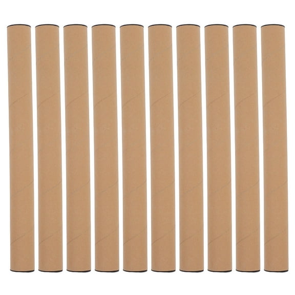 KALLORY 10 Pcs Round Mailing Tubes for Storage and Protection Khaki Cardboard Cylinder