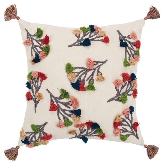 HomeRoots 403405 Oreiller Botanique de Tige & 44; Couleur Multi